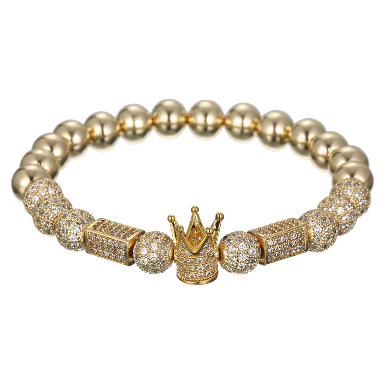 Title 4, Zircon Diamond Crown Four Color Bracelet