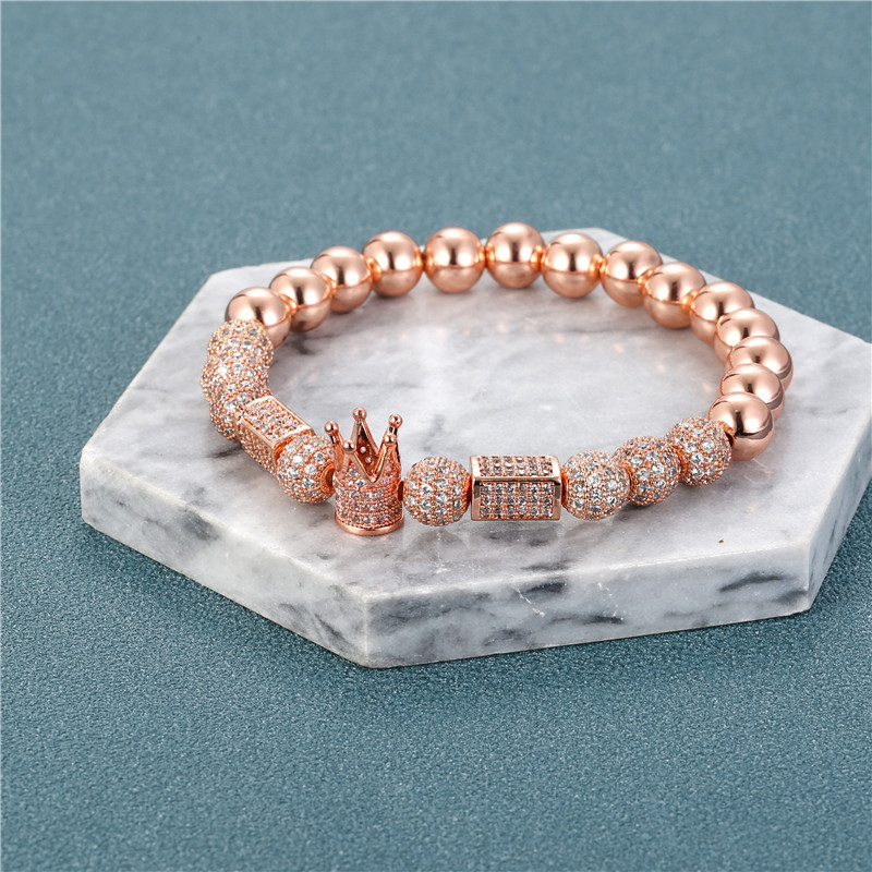 Title 7, Zircon Diamond Crown Four Color Bracelet