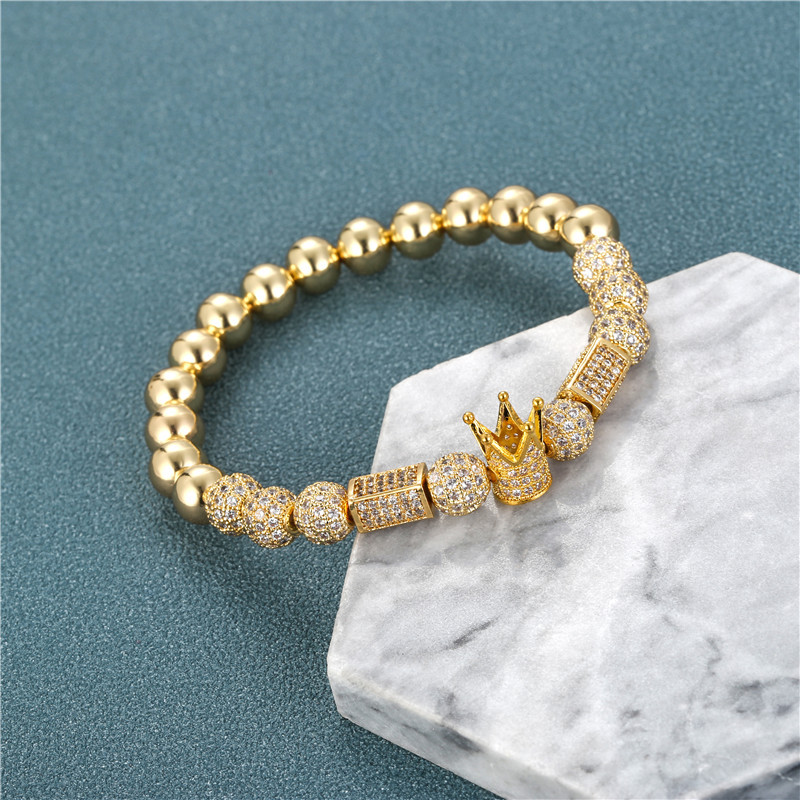 Title 8, Zircon Diamond Crown Four Color Bracelet