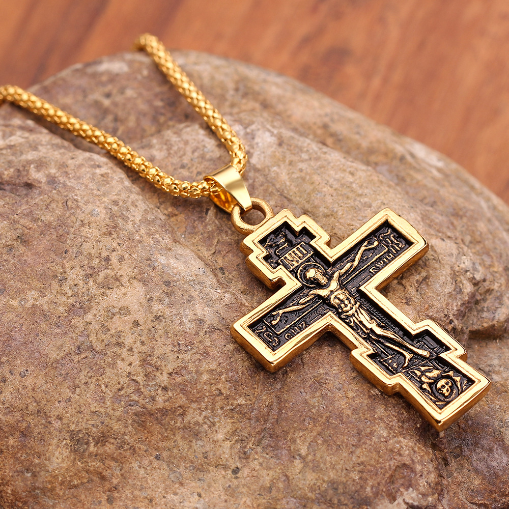 Title 3, Jesus Cross Pendant Necklace for men and women....