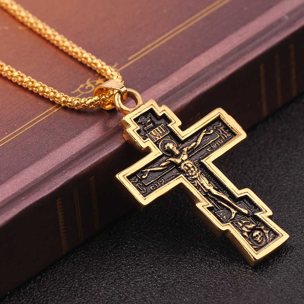 Title 4, Jesus Cross Pendant Necklace for men and women....