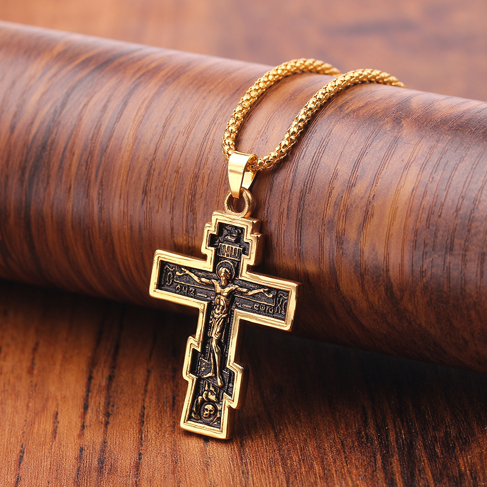 Title 5, Jesus Cross Pendant Necklace for men and women....