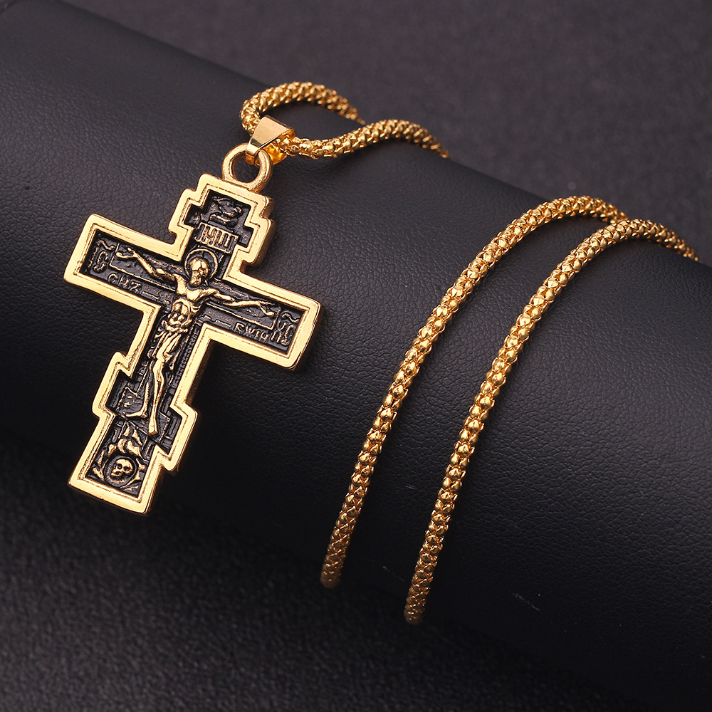 Title 6, Jesus Cross Pendant Necklace for men and women....