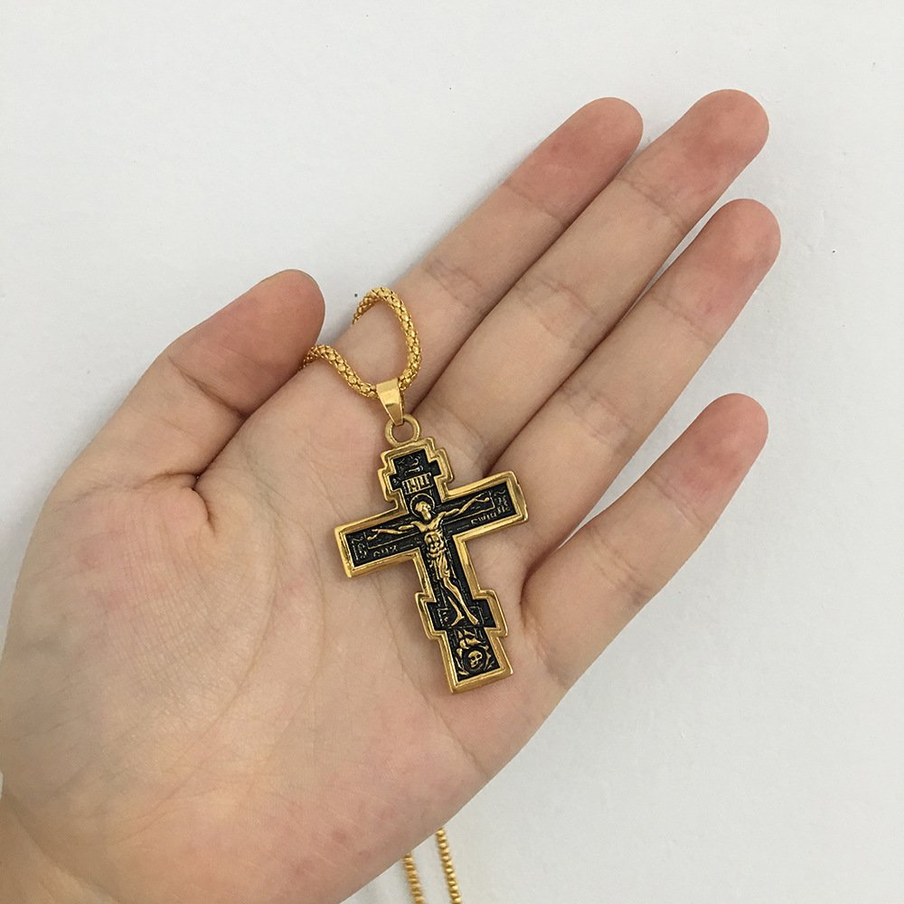 Title 8, Jesus Cross Pendant Necklace for men and women....