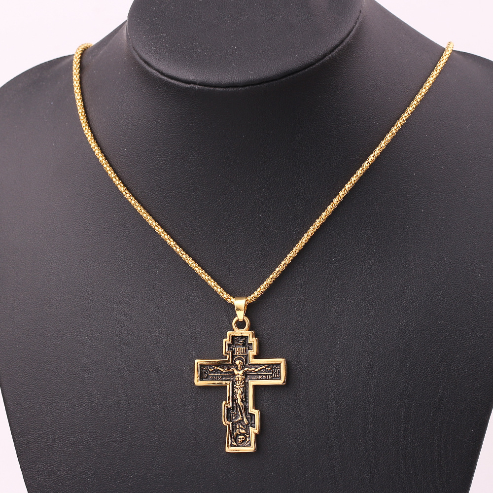 Title 9, Jesus Cross Pendant Necklace for men and women....