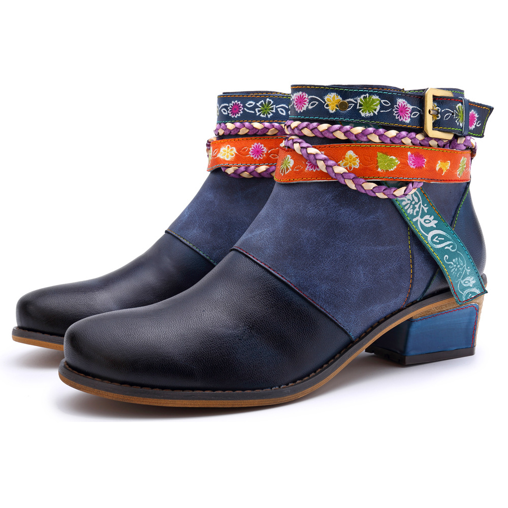 Title 3, Yauvana Azul Ankle Boots, crafted from genuine ...