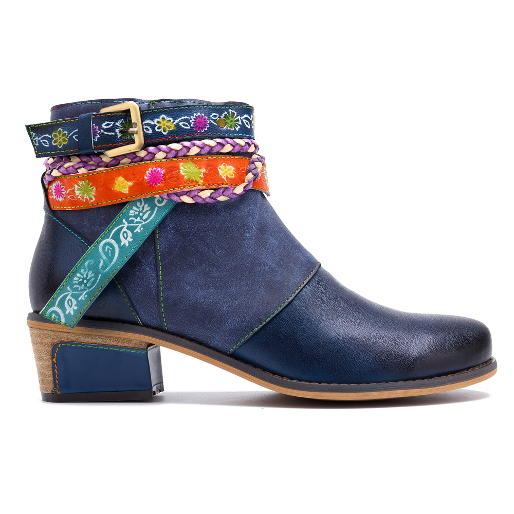 Title 8, Botas de tobillo Yauvana Azul para mujer, estil...