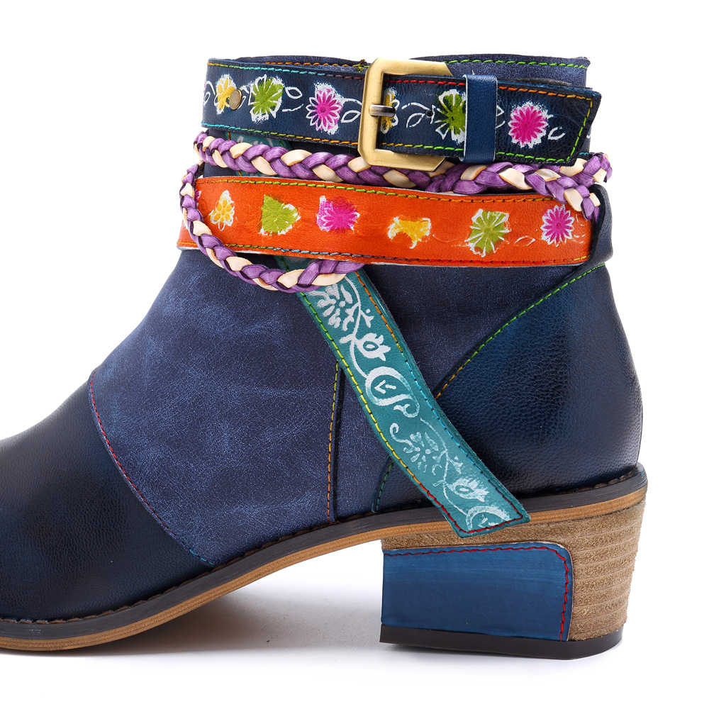 Title 13, Botas de tobillo Yauvana Azul para mujer, estil...