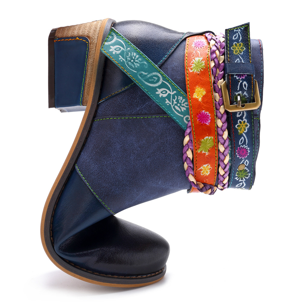 Title 19, Yauvana Azul Ankle Boots, crafted from genuine ...