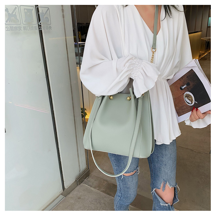 Title 9, One Shoulder Broadband Bucket Bag