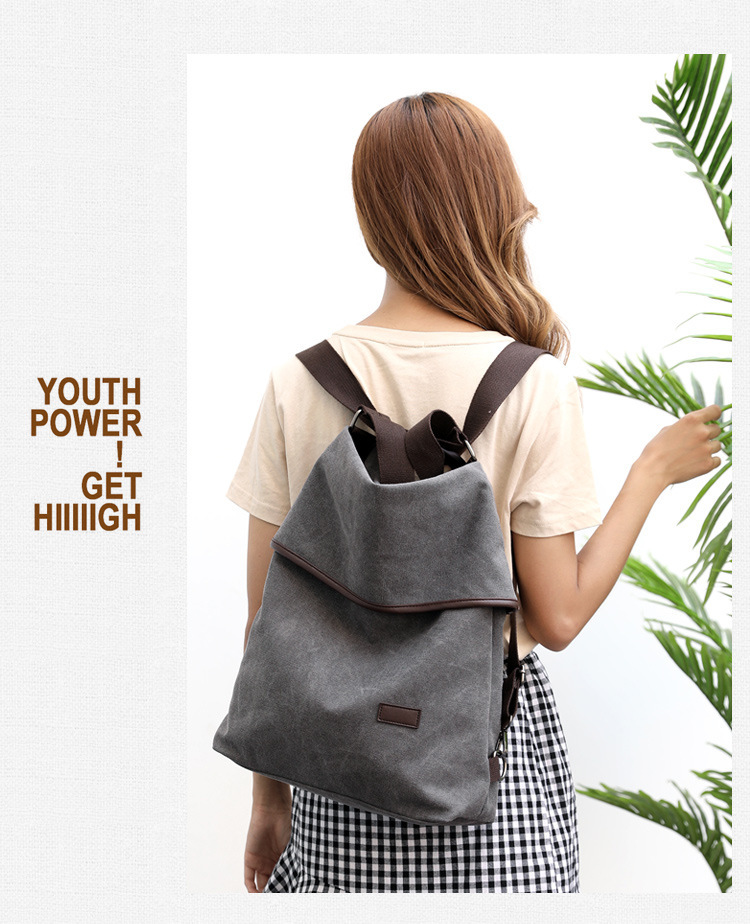 Title 2, Multifunctional Fashion Simple Canvas Backpack