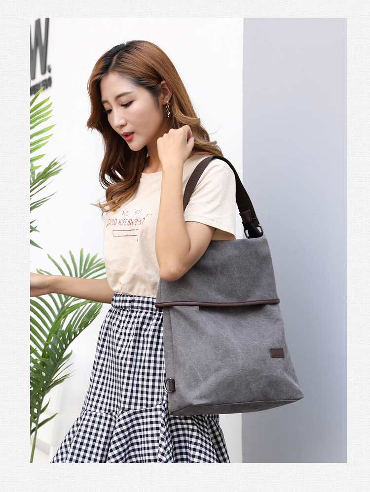 Title 3, Multifunctional Fashion Simple Canvas Backpack