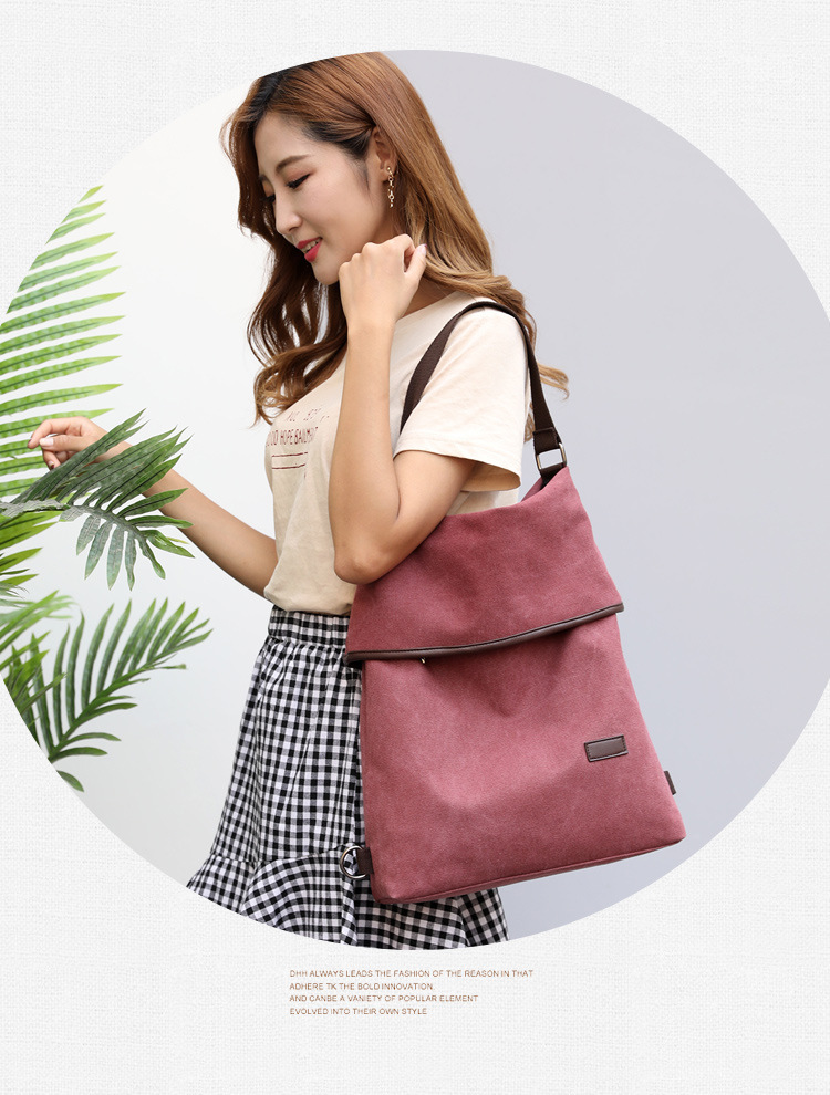 Title 5, Multifunctional Fashion Simple Canvas Backpack