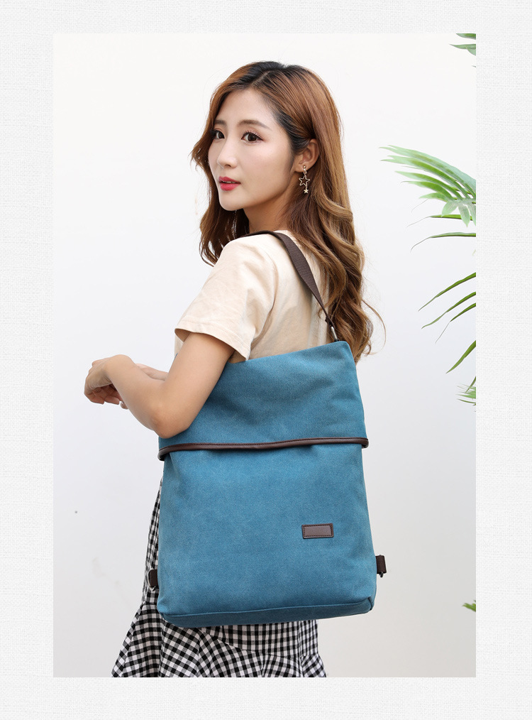 Title 9, Multifunctional Fashion Simple Canvas Backpack