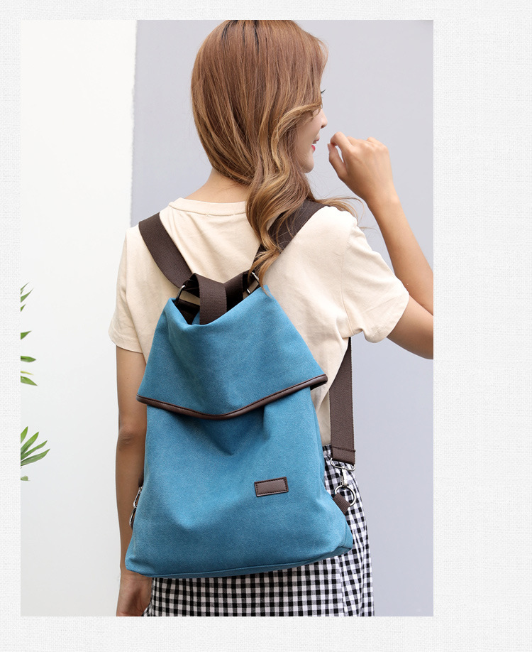 Title 10, Multifunctional Fashion Simple Canvas Backpack