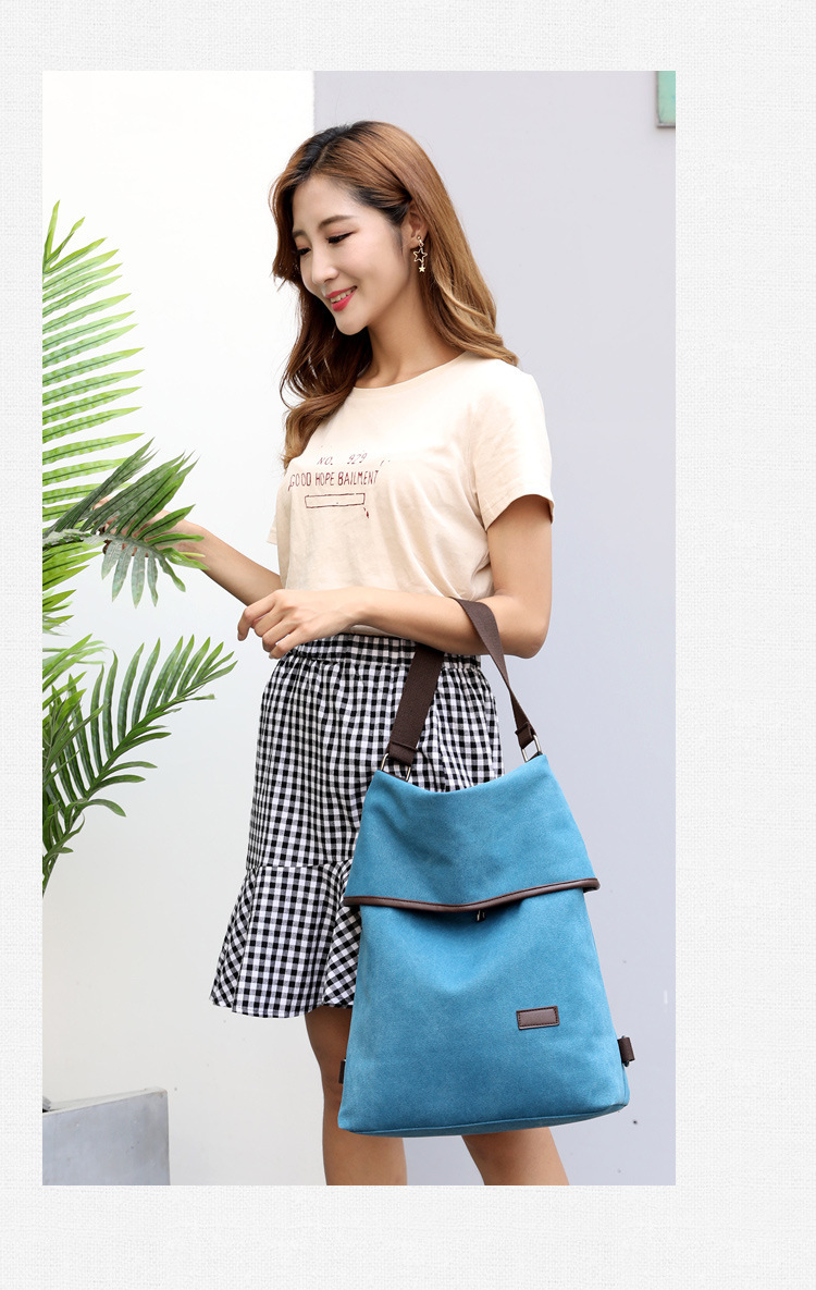 Title 12, Multifunctional Fashion Simple Canvas Backpack