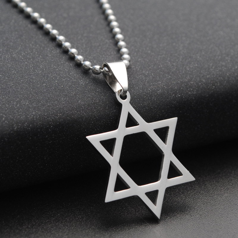 Title 3, Six-pointed star necklace a beautiful symbol of...