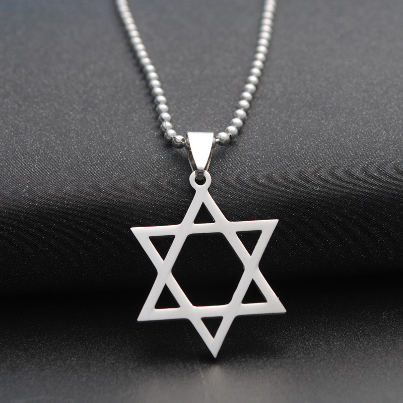 Title 4, Six-pointed star necklace a beautiful symbol of...