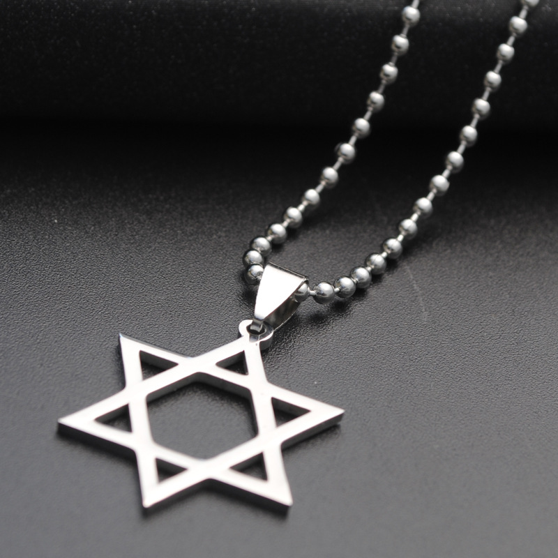 Title 6, Six-pointed star necklace a beautiful symbol of...