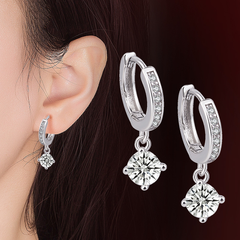 Title 12, Boucles doreilles en cuivre et zircon pour fem...