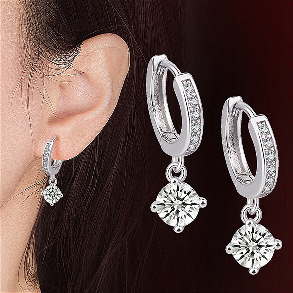 Title 13, Boucles doreilles en cuivre et zircon pour fem...