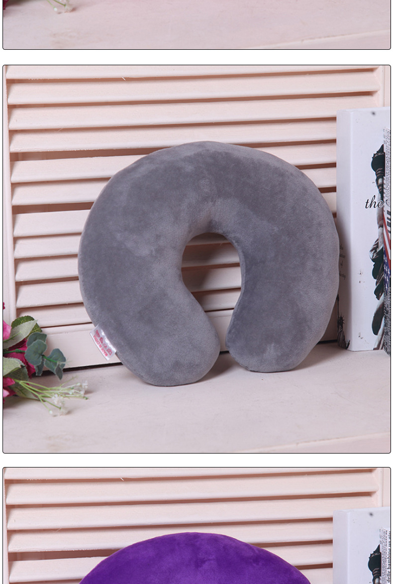 Title 2, Monochrome U-shaped neck pillow for superior tr...