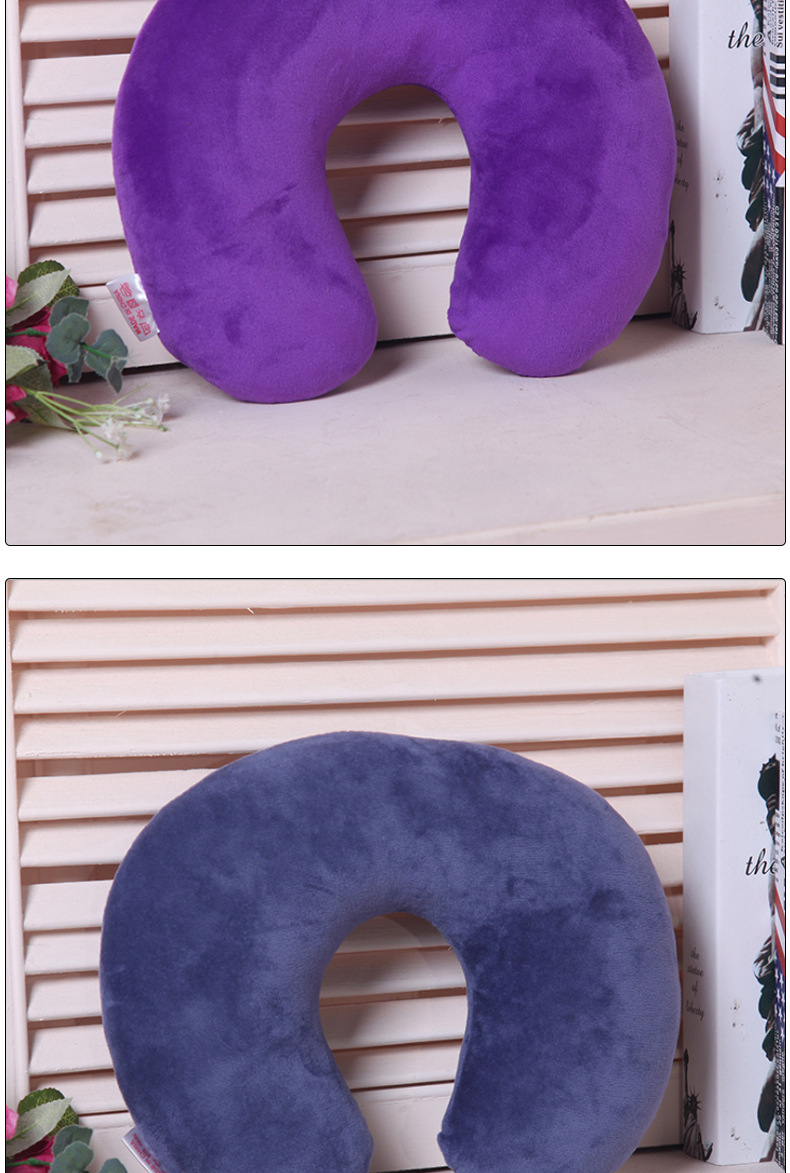 Title 3, Monochrome U-shaped neck pillow for superior tr...