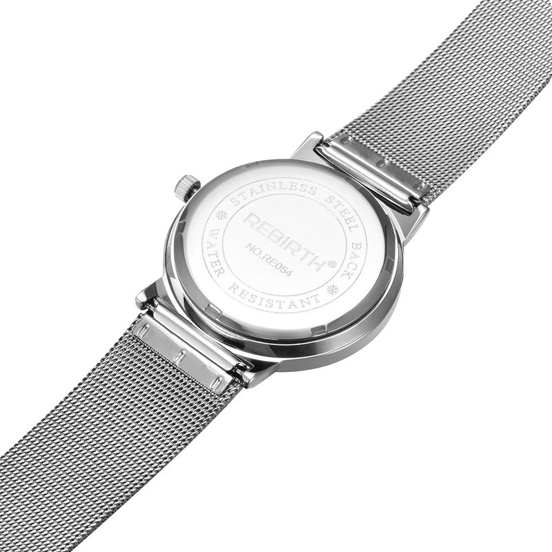 Title 5, Waterproof steel mesh watch with hands. A durab...