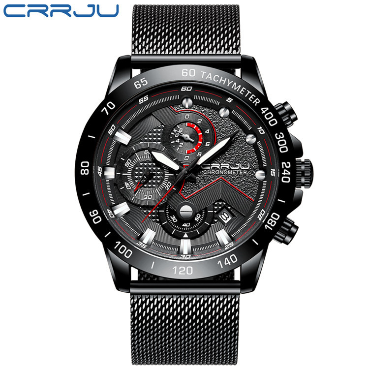 Title 5, Multi-function six-needle stainless steel watch...