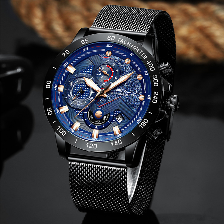 Title 20, Multi-function six-needle stainless steel watch...