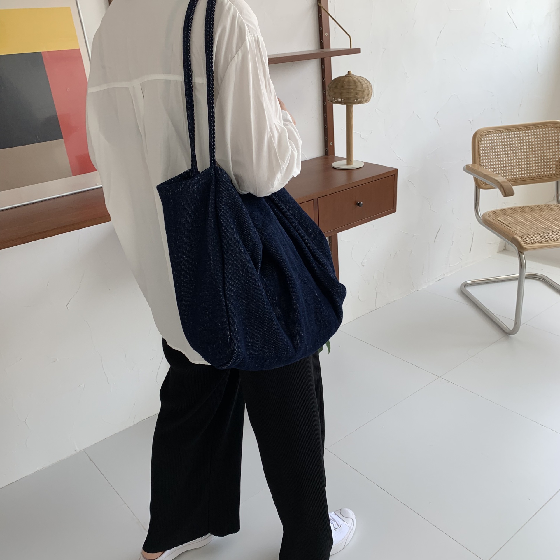 Title 11, Vintage canvas bag washed denim