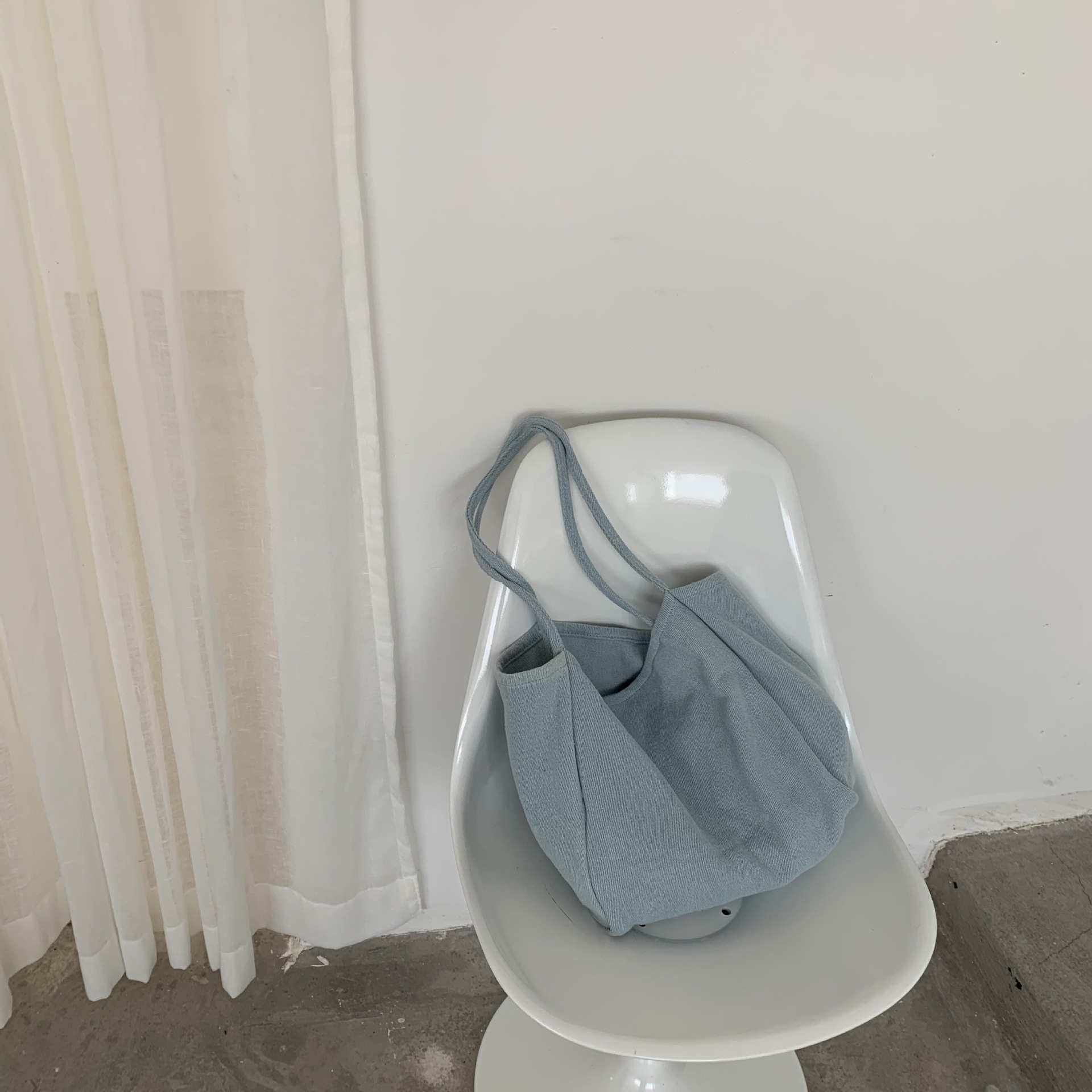 Title 18, Vintage canvas bag washed denim