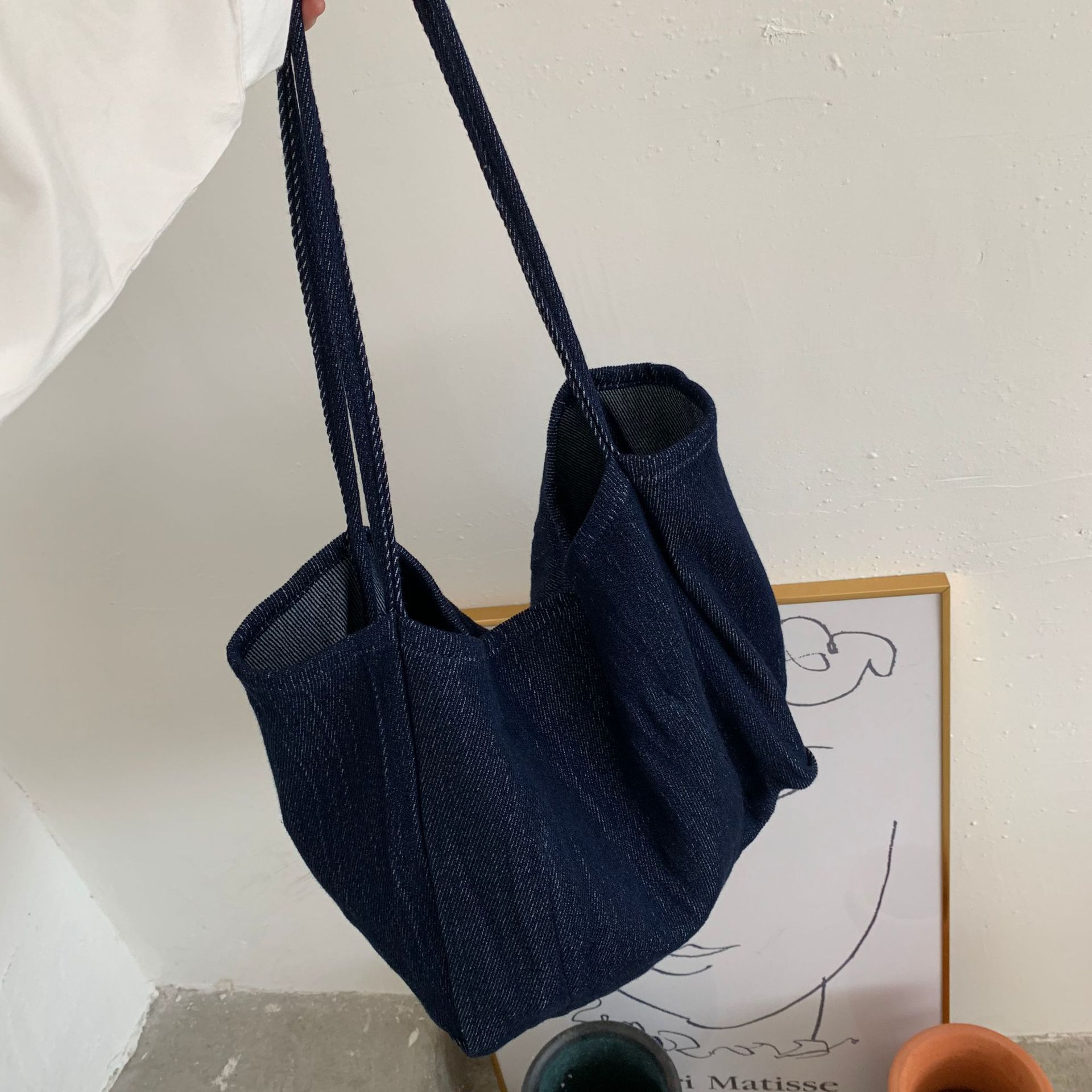 Title 28, Vintage canvas bag washed denim