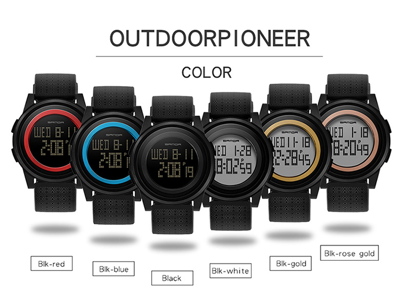 Title 6, Waterproof electronic watch for sports and outd...