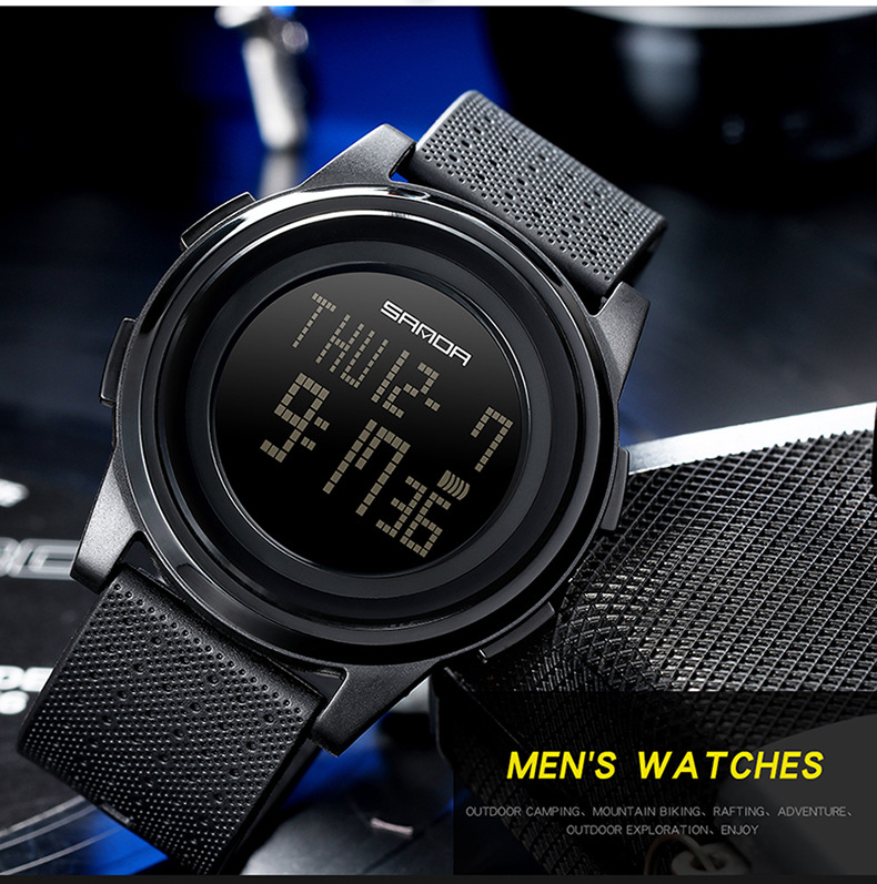 Title 11, Waterproof electronic watch for sports and outd...