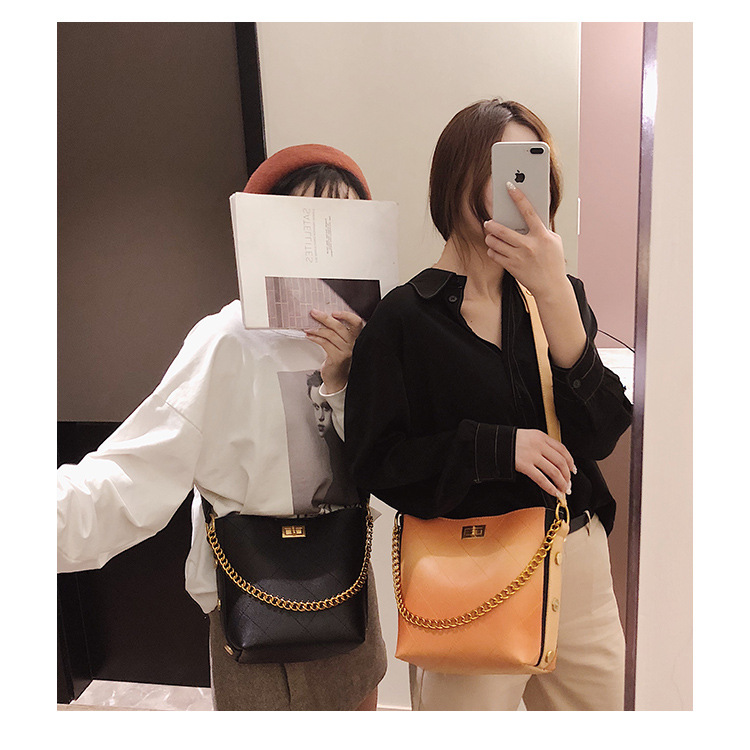 Title 2, One Shoulder Crossbody Bucket Bag