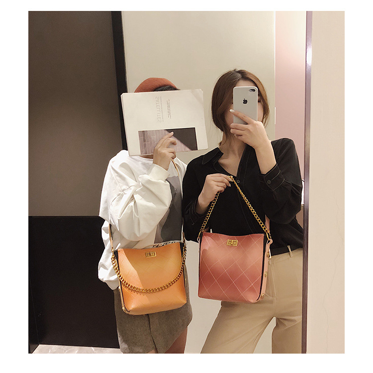 Title 6, One Shoulder Crossbody Bucket Bag