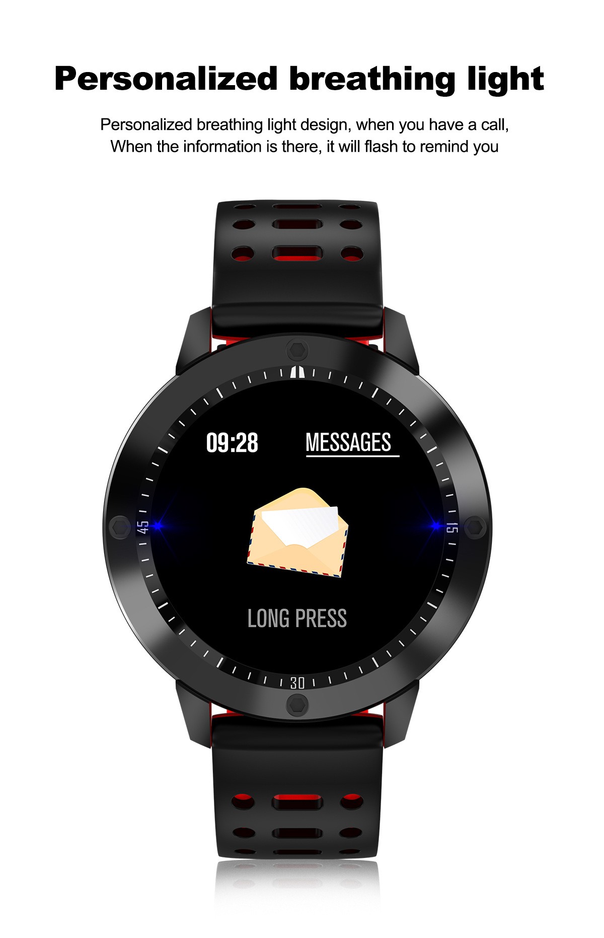 Title 4, Stylish sports smartwatch with a color round sc...