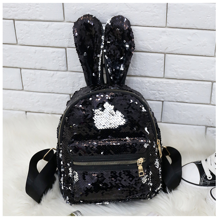 Title 7, All-match ladies leisure bag sequin small backp...