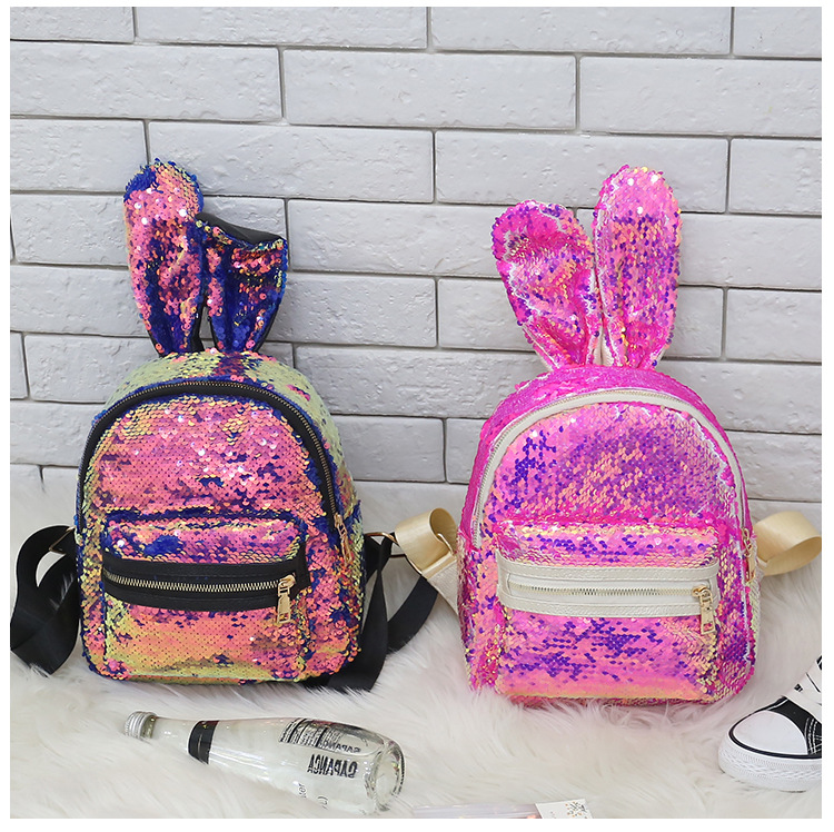 Title 11, All-match ladies leisure bag sequin small backp...