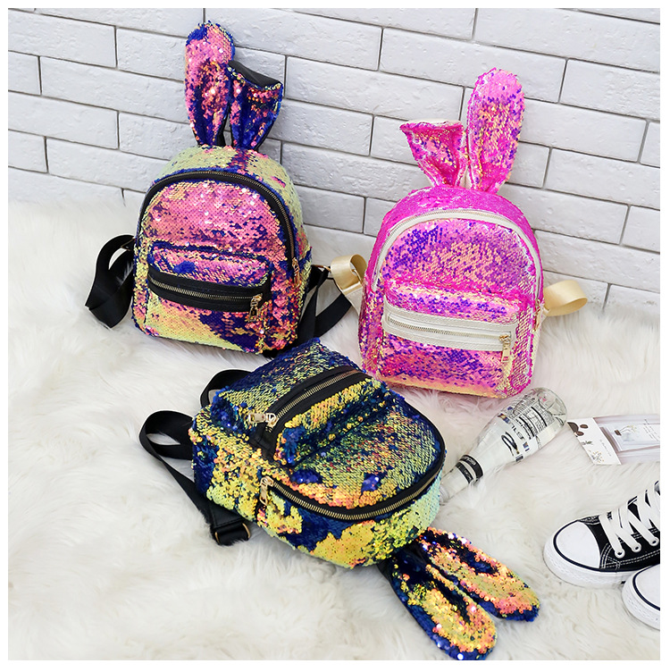 Title 12, All-match ladies leisure bag sequin small backp...