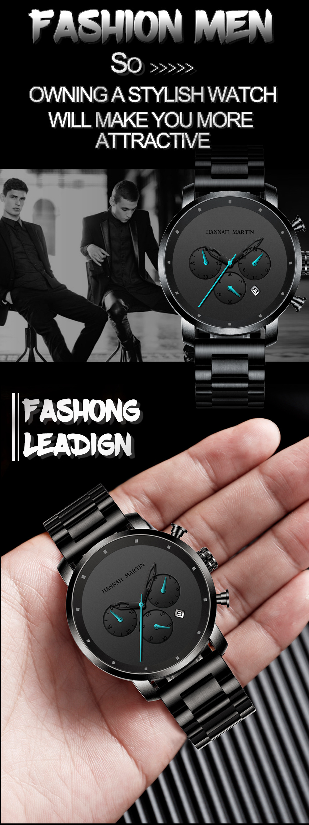 Title 12, Casual Calendar Mens Watch. Stylish and practi...