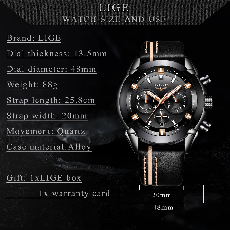 Title 7, Casual waterproof business sports quartz watch....