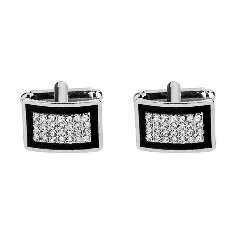 Title 9, Fashionable Geometric Rectangle Diamond-Studded...