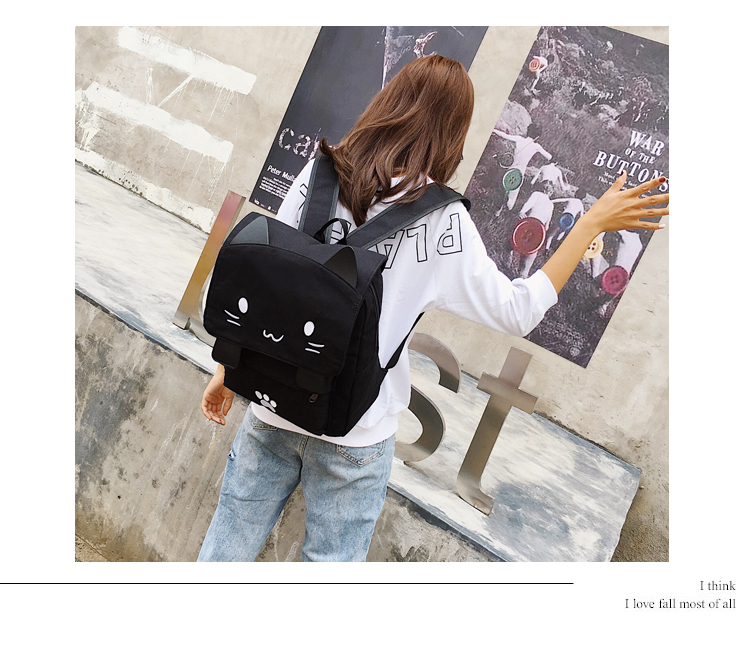 Cute Cat Backpack | Large School College Bag