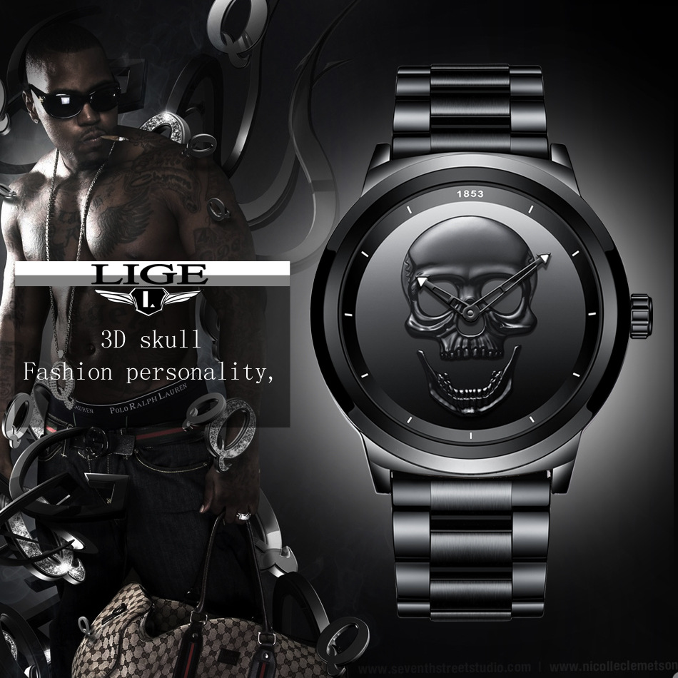 Title 8, Simple Skull Watch Stylish skull design watch f...