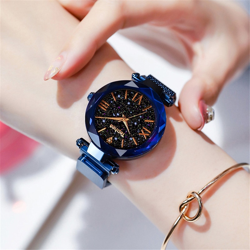 Luxury Women Watches Magnetic Starry Sky Female Clock Quartz Wristwatch Fashion Ladies Wrist Watch reloj mujer relogio feminino (14)