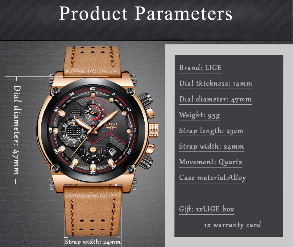 Title 2, Casual Business Waterproof Belt Watch for Men. ...