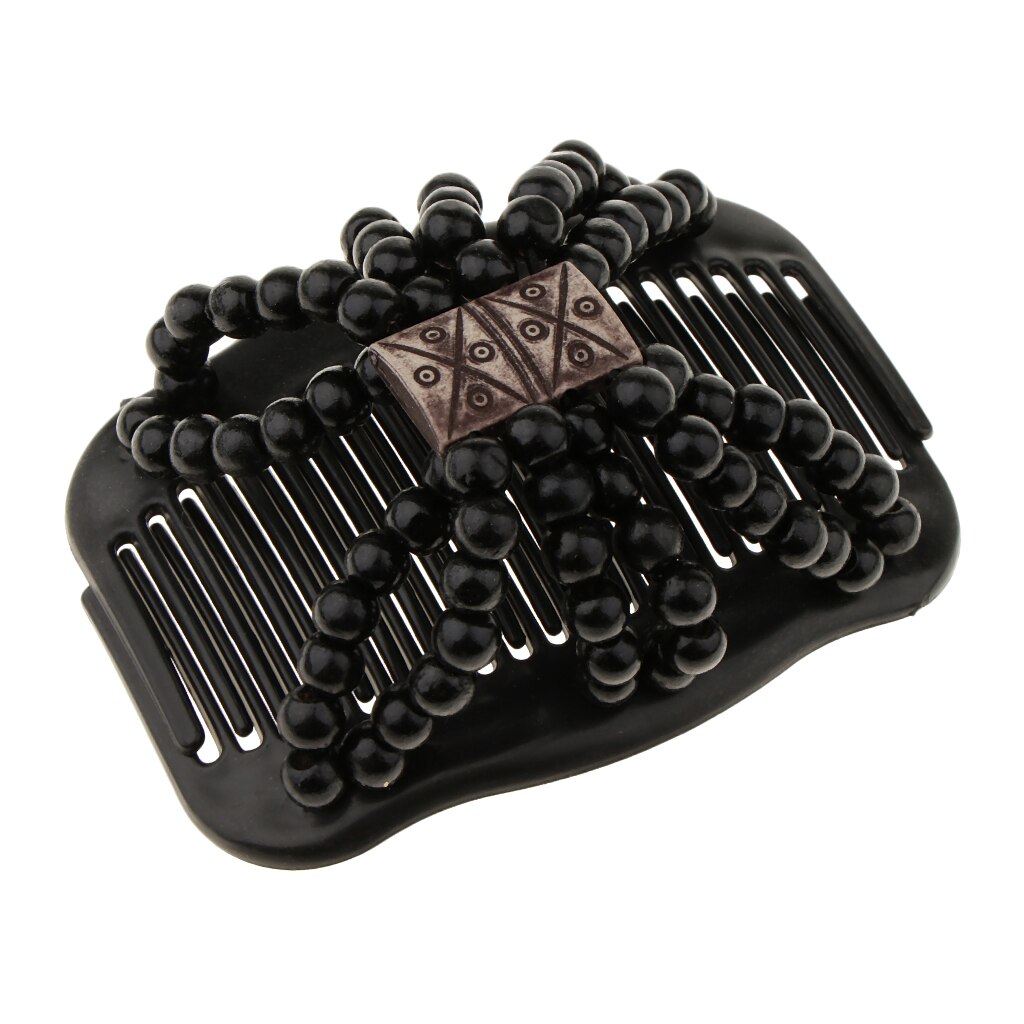 Title 5, Faux wood double row hair comb, effortlessly de...