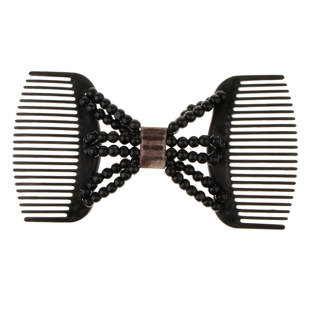 Title 6, Faux wood double row hair comb, effortlessly de...